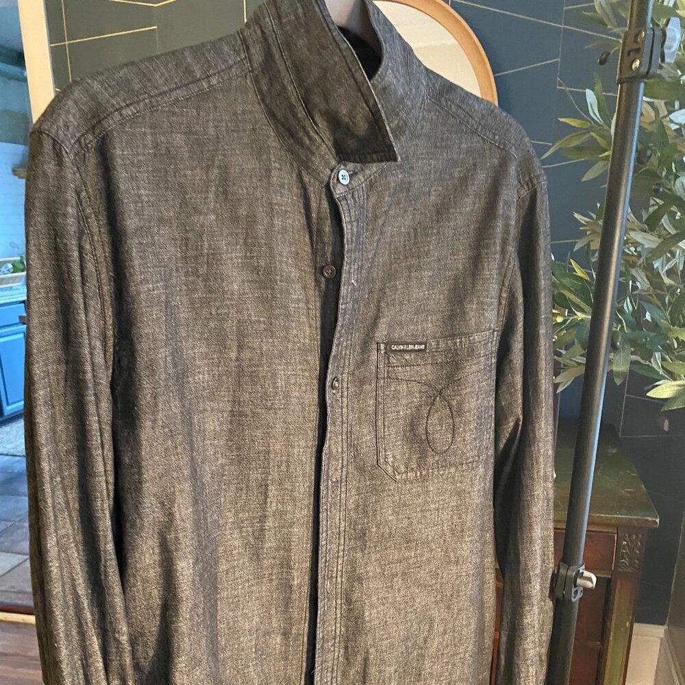 Calvin Klein denim shirt black medium men shirt